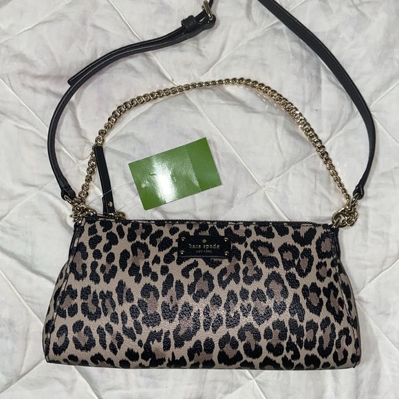 RARE nwt Kate Spade || Grove Street Leopard Jane Crossbody flawless - Picture 3 of 12
